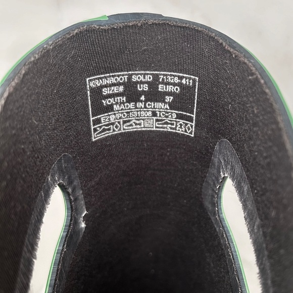 Bogs Kids Lightweight Waterproof Boots Navy/Green - 4Y - Very Clean! - Picture 6 of 7